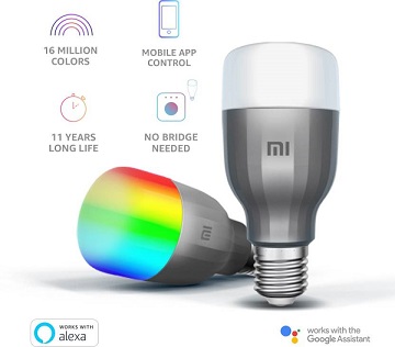 Mi WiFi 10W RGB LED (White and Color, E27 Base) Smart Bulb