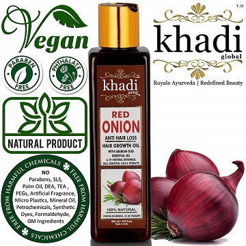 Khadi Global Red Onion Hair Oil for Hair Growth