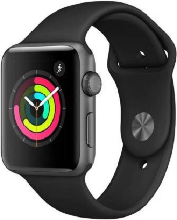 Apple Watch Series 3 GPS – 38 mm Space Grey Aluminium Case with Black Sport Band