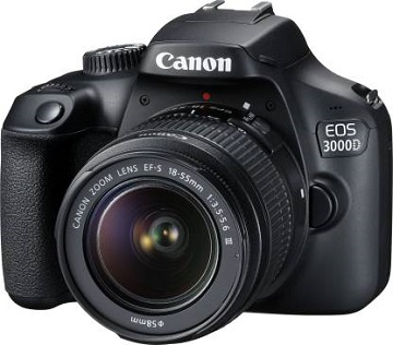 Canon EOS 3000D DSLR Camera Single Kit with 18-55 lens