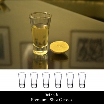 Yera Shot Glass Set, 60ml, Set of 6, Clear
