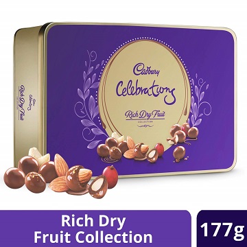 Cadbury Celebrations Rich Dry Fruit Chocolate Gift Box, 177g