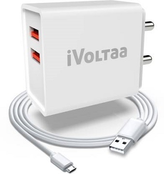 iVoltaa FuelPort 2.4 2.4 A Multiport Mobile Charger with Detachable Cable