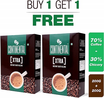Continental Coffee Xtra Instant Coffee Powder (200 g Bag in Box) Buy 1 Get 1