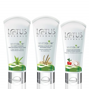 Lotus Herbals Whiteglow Essentials Kit: Face foam, scrub & Masque