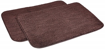 Solimo Anti-Slip Microfibre Bathmat, 40cm x 60cm – Pack of 2