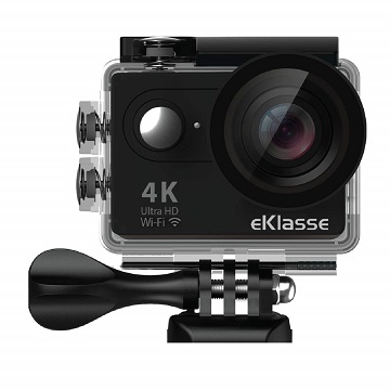 eKlasse EKAC02EG Action Camera 4K Ultra HD, 2″ Full HD Display, Wi-Fi (Black)