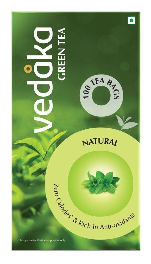 Amazon Brand – Vedaka Green Tea, Natural, 100 Bags