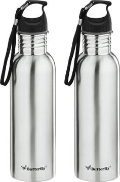 Butterfly Eco SS 750 ml Bottle  (Pack of 2, Silver)