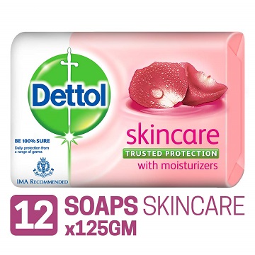 Dettol Skincare Soap – 125 g (Pack of 12)