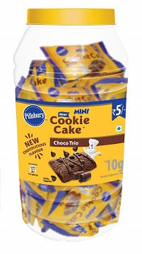 Pillsbury Cookie Cake Choco Trio, Jar of 48 Minis, 480g