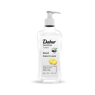 Dabur Sanitize Hand Sanitizer| 60% Alcohol Based Sanitizer (Lemon) – 500 ml