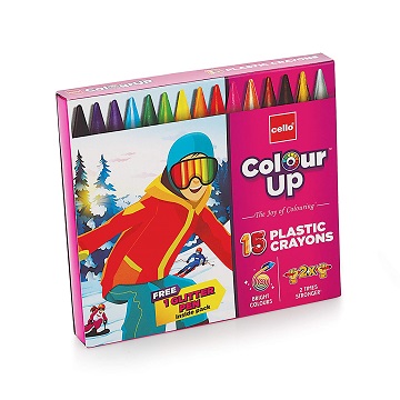 Cello ColourUp Plastic Crayon – Pack of 15