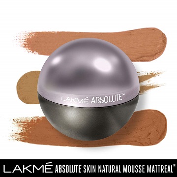 Lakme Absolute Skin Natural Mousse Mattreal Foundation, Medium Toffee, 25g