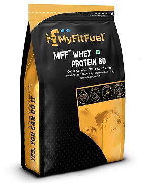 Myfitfuel Mff Whey Protein 80 Coffee Caramel(1 Kg) (2.2 Lbs) by MyFitFuel