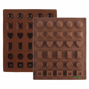Clazkit – YH-525 Silicone Chocolate Mould, Brown
