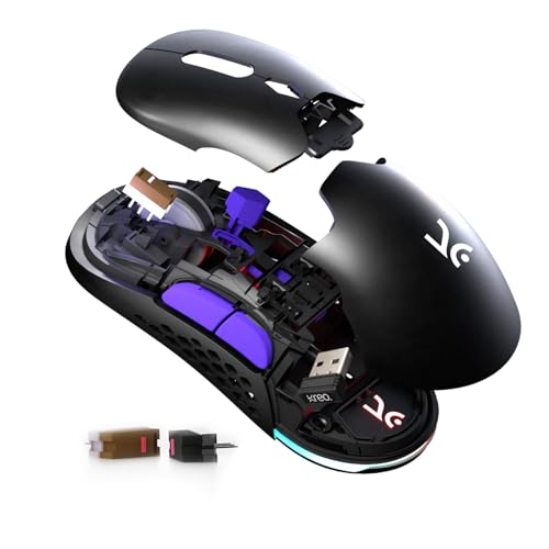 Kreo Chimera Rgb Usb Wireless Gaming Mouse With Hot-Swappable Switches & 7 Programmable Buttons | Swappable Shells & Switches Included | Adjustable Dpi Upto 12400 (Wireless, Black Onyx)