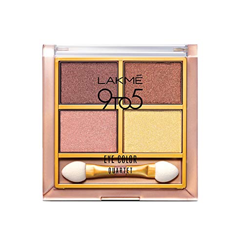 Lakme 9 To 5 Eyeshadow Palette, Desert Rose, Shimmer Eye Shadow Quartet With 4 Shades For A Day To Night Look – Eye Makeup Kit, 7 G