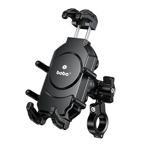 Bobo Bm17H Anti-Vibration Anti-Theft Waterproof Bike/Motorcycle/Scooter Mobile Phone Holder Mount, Ideal For Maps And Gps Navigation (Black)